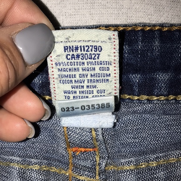 True religion jeans shorts button pockets  zippered size 28 - Picture 13 of 15